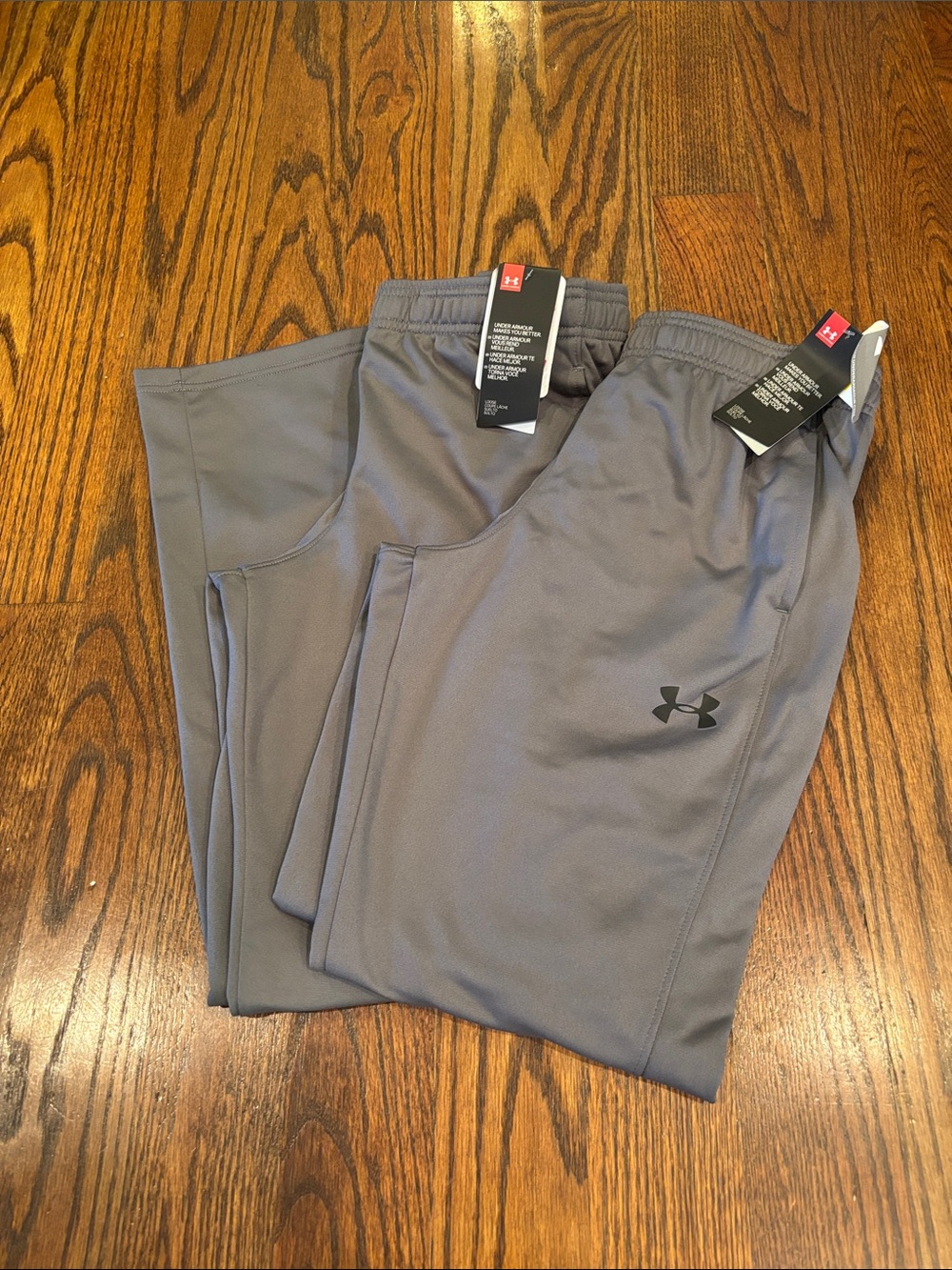 Under Armour Boys Gray Sweatpants with Black Accents (Two pairs) NWT!